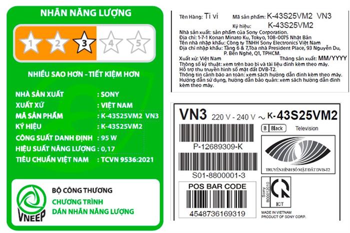 Google Tivi Sony BRAVIA 2 II 4K 43 inch K-43S25VM2 [43S25]